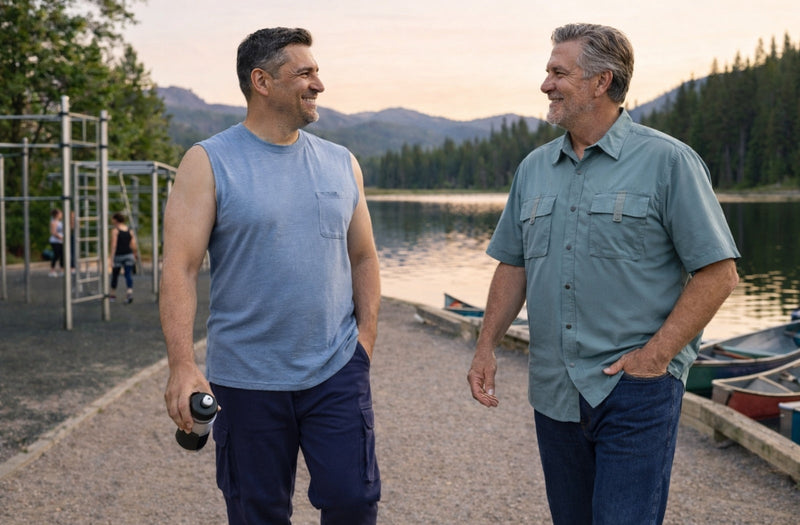 Discover cool and comfortable men's summer clothing, perfect for sunny days and warm weather.
