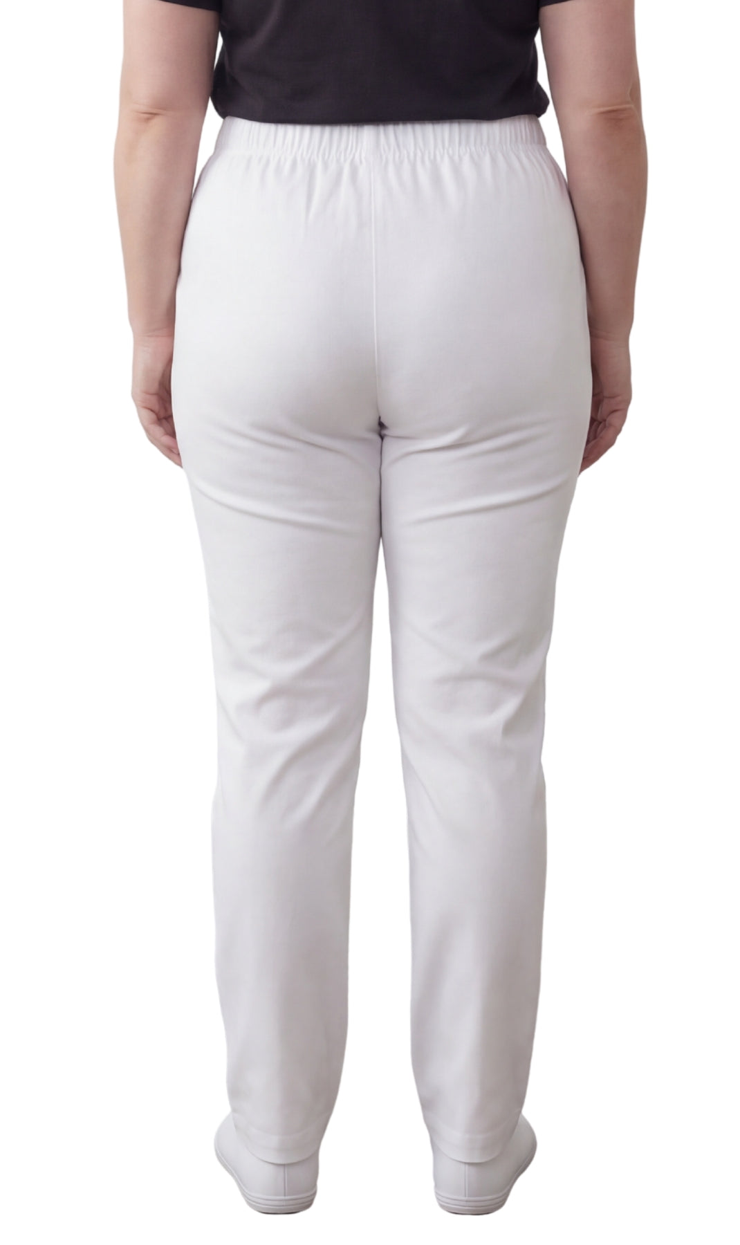 Women's Lightweight Pull-On Denim Jeans — Elastic Waist No Zipper 34