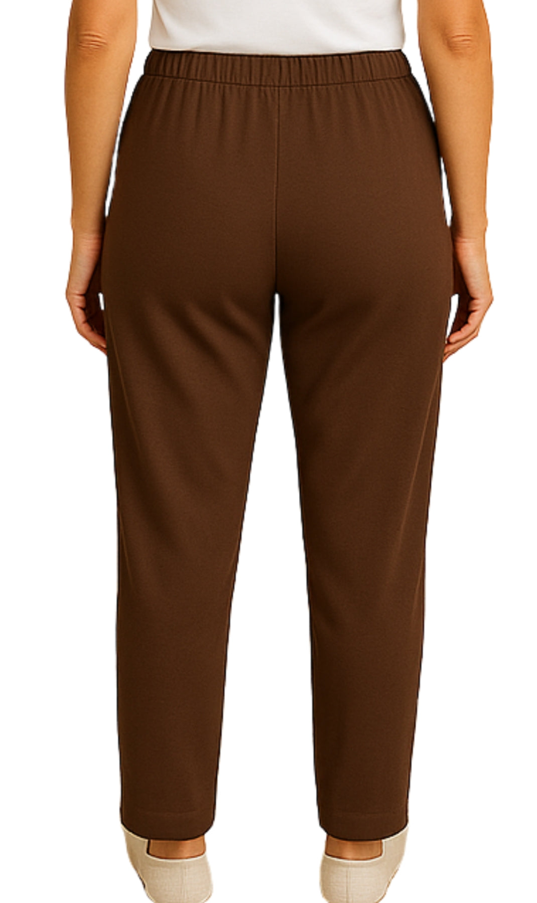 Women's Knit Pull on Pants - Cotton Blend with Flat Front waistband 20