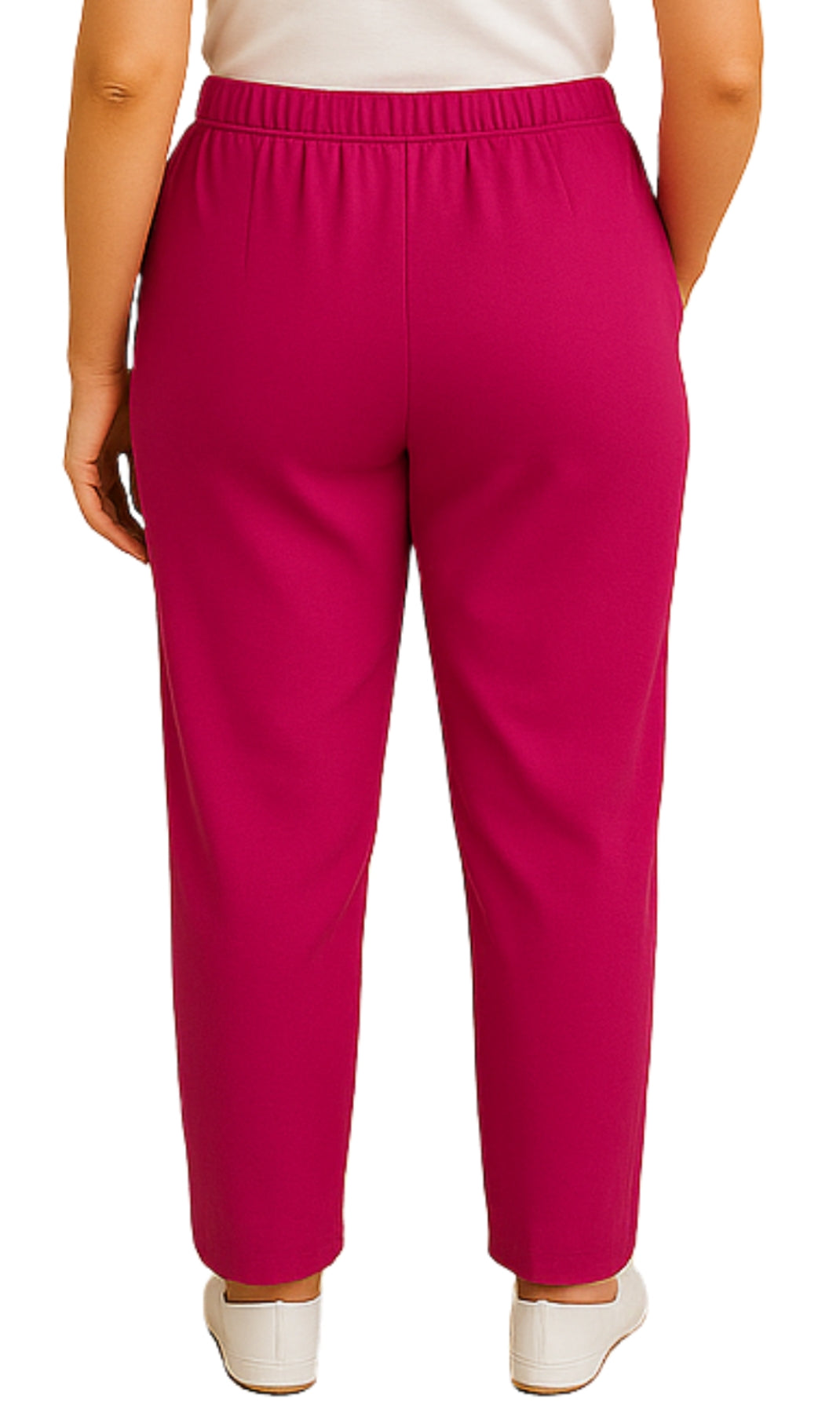 Women's Knit Pull on Pants - Cotton Blend with Flat Front waistband 15
