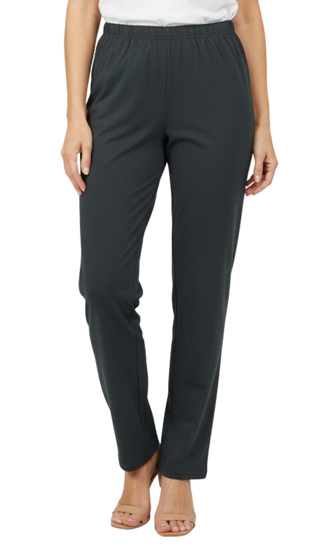Turtle Bay New York Women's Cotton Stretch Leggings Black Front
