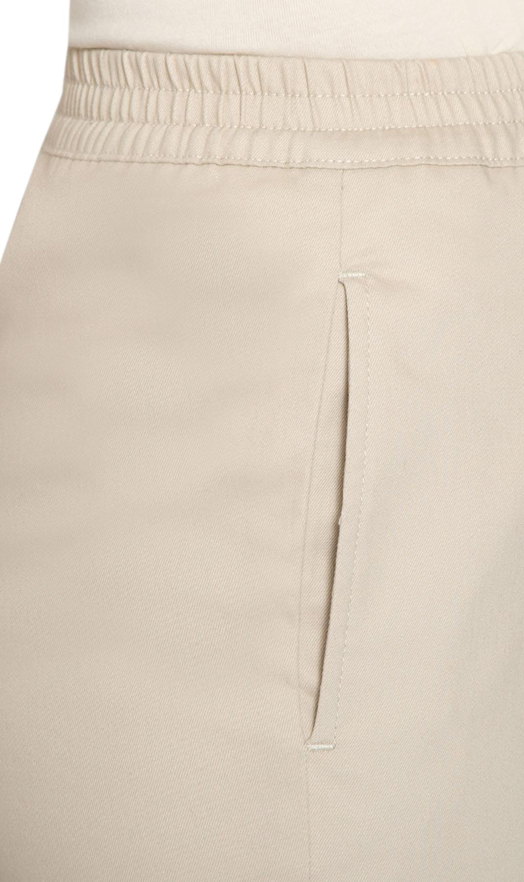 Women's Denim Pull On Bermuda Shorts - Easy Pull On Styles in Lightweight Denim - Stone White - pocket -TURTLE BAY APPAREL