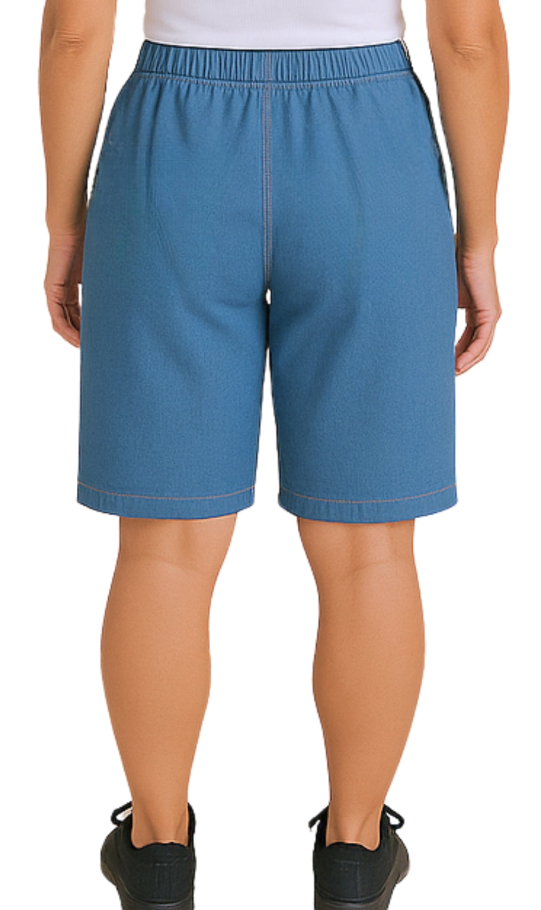 Women's Easy Pull on Bermuda Shorts in Denim and Twill 10