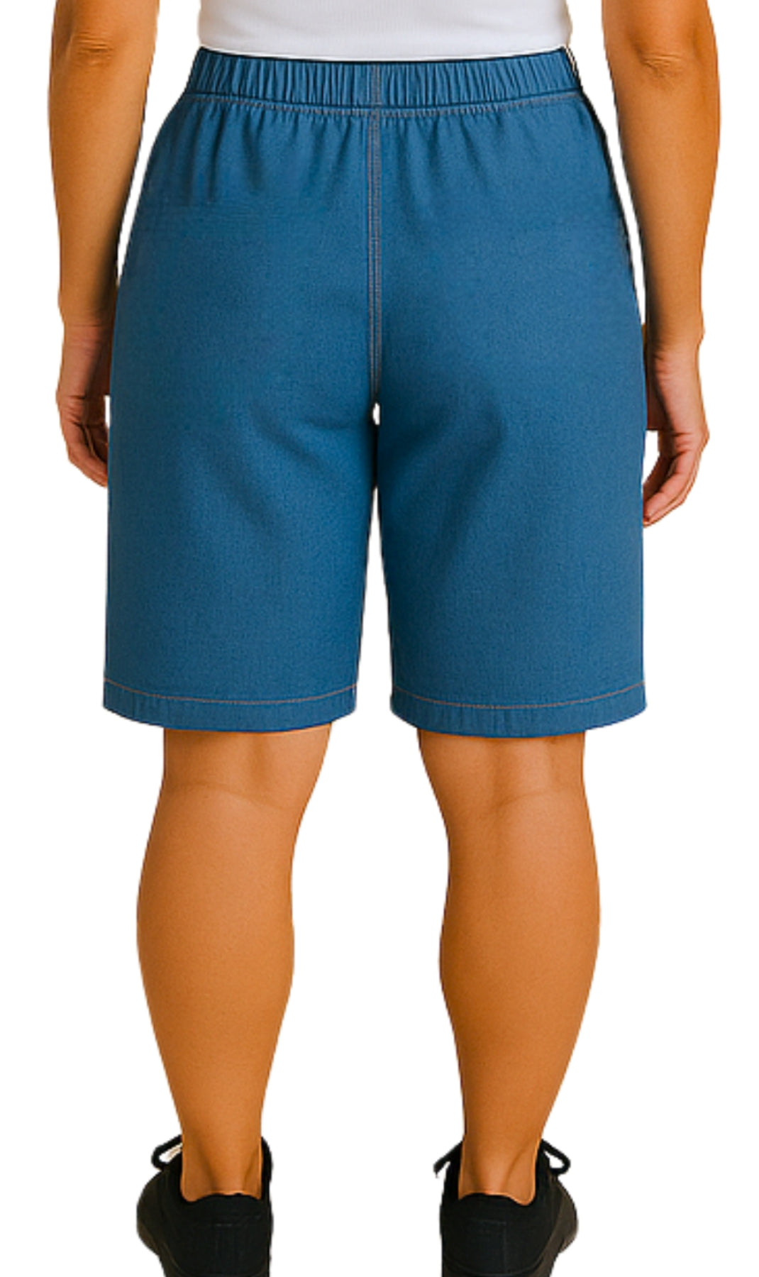 Women's Easy Pull on Bermuda Shorts in Denim and Twill 33