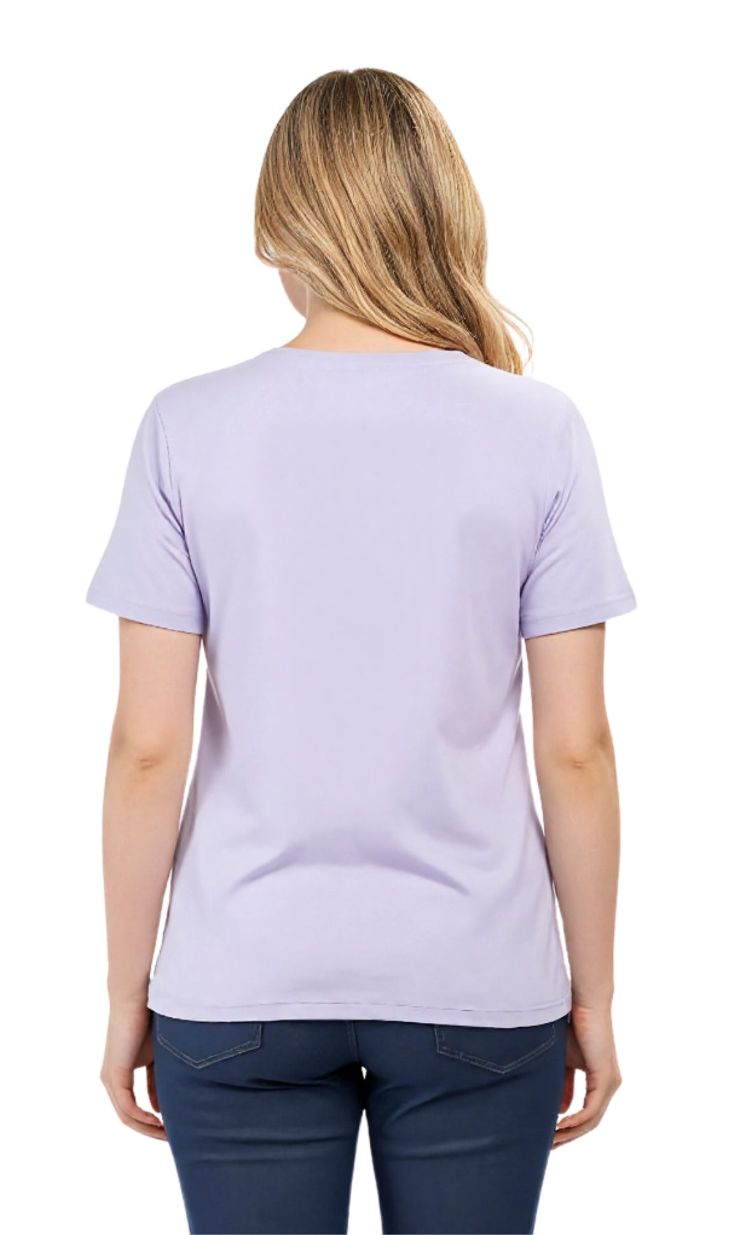 Women's Relaxed Fit Short-Sleeve Crew neck knit Tee Shirt 22
