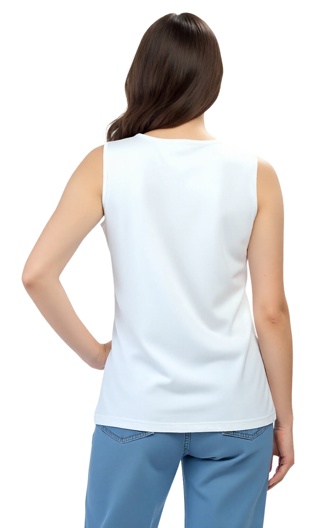 Women's Classic Relaxed Fit Cotton blend Sleeveless Tank Top 12