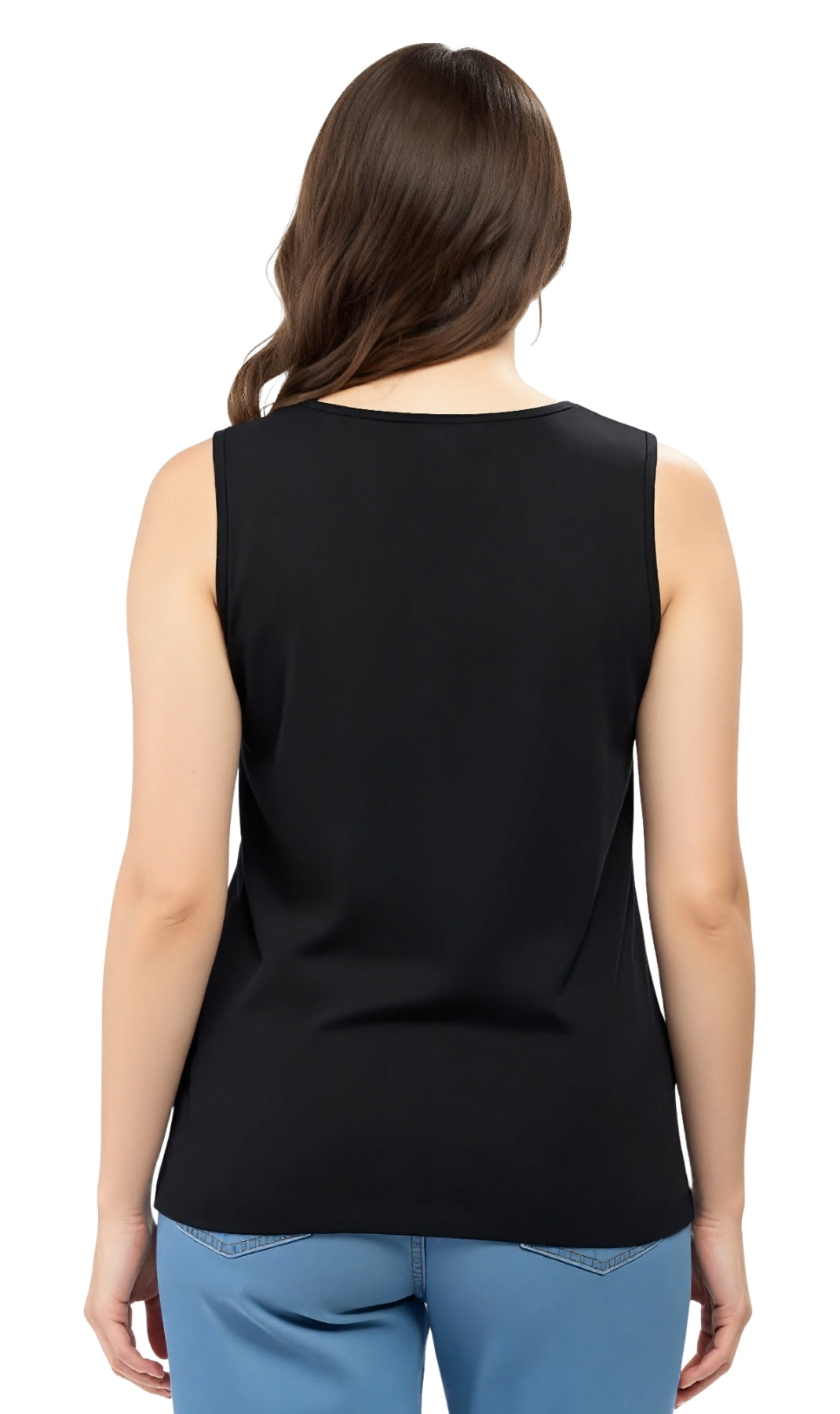 Women's Classic Relaxed Fit Cotton blend Sleeveless Tank Top 3