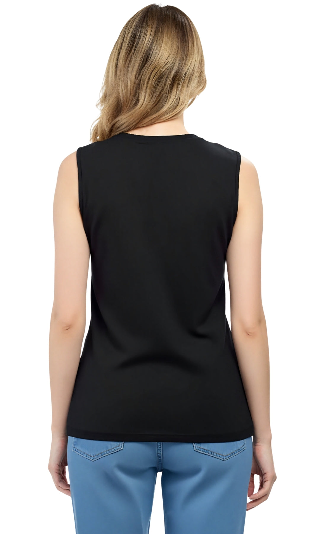 Women's Classic Relaxed Fit Cotton blend Sleeveless Tank Top 4