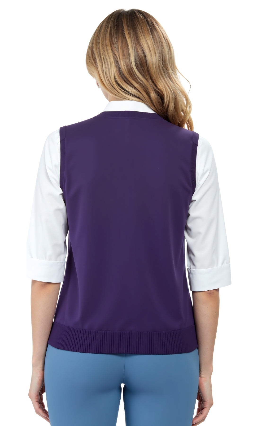 Womens Button Front Cable Knit Cardigan Sweater Vest 21