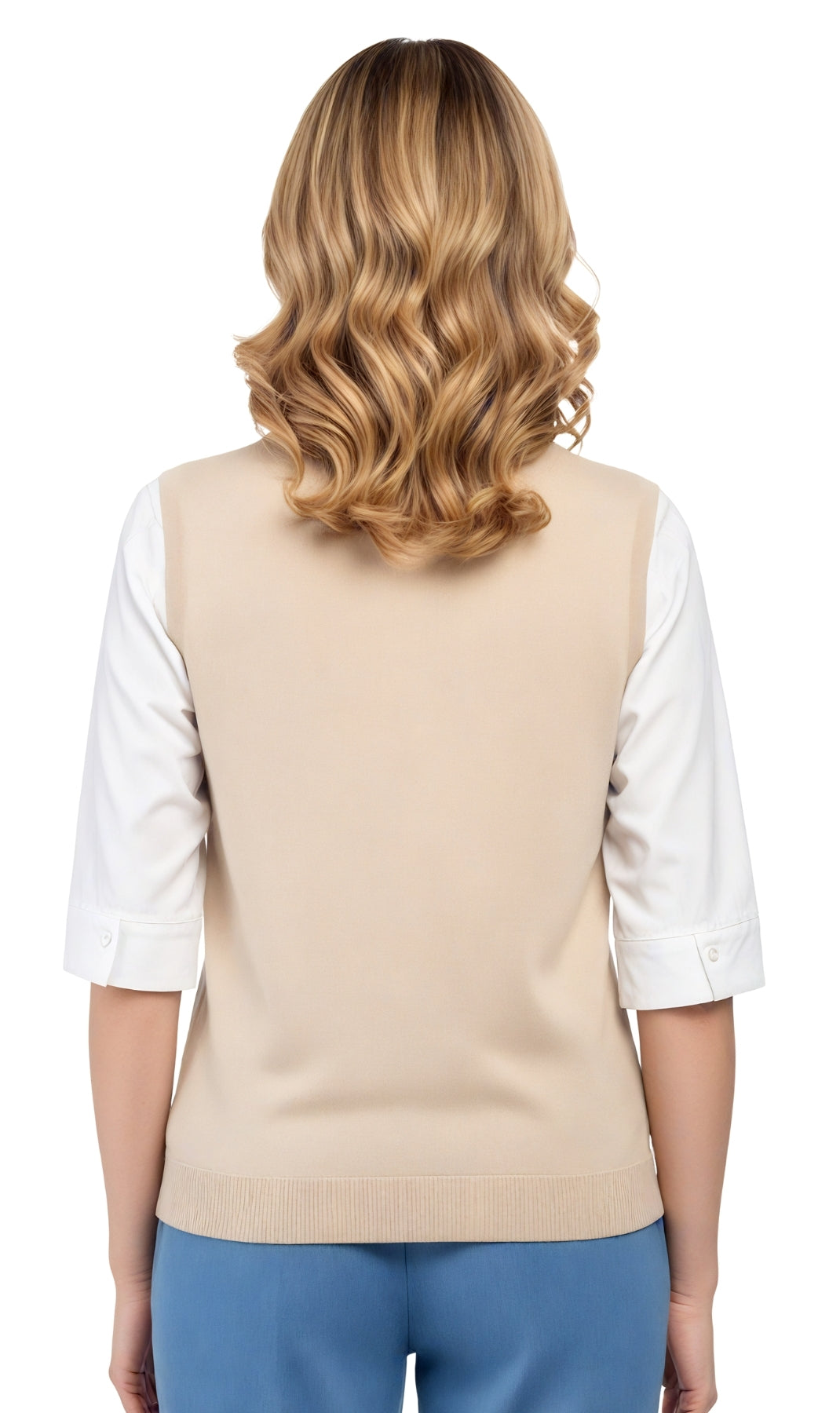 Womens Button Front Cable Knit Cardigan Sweater Vest 17