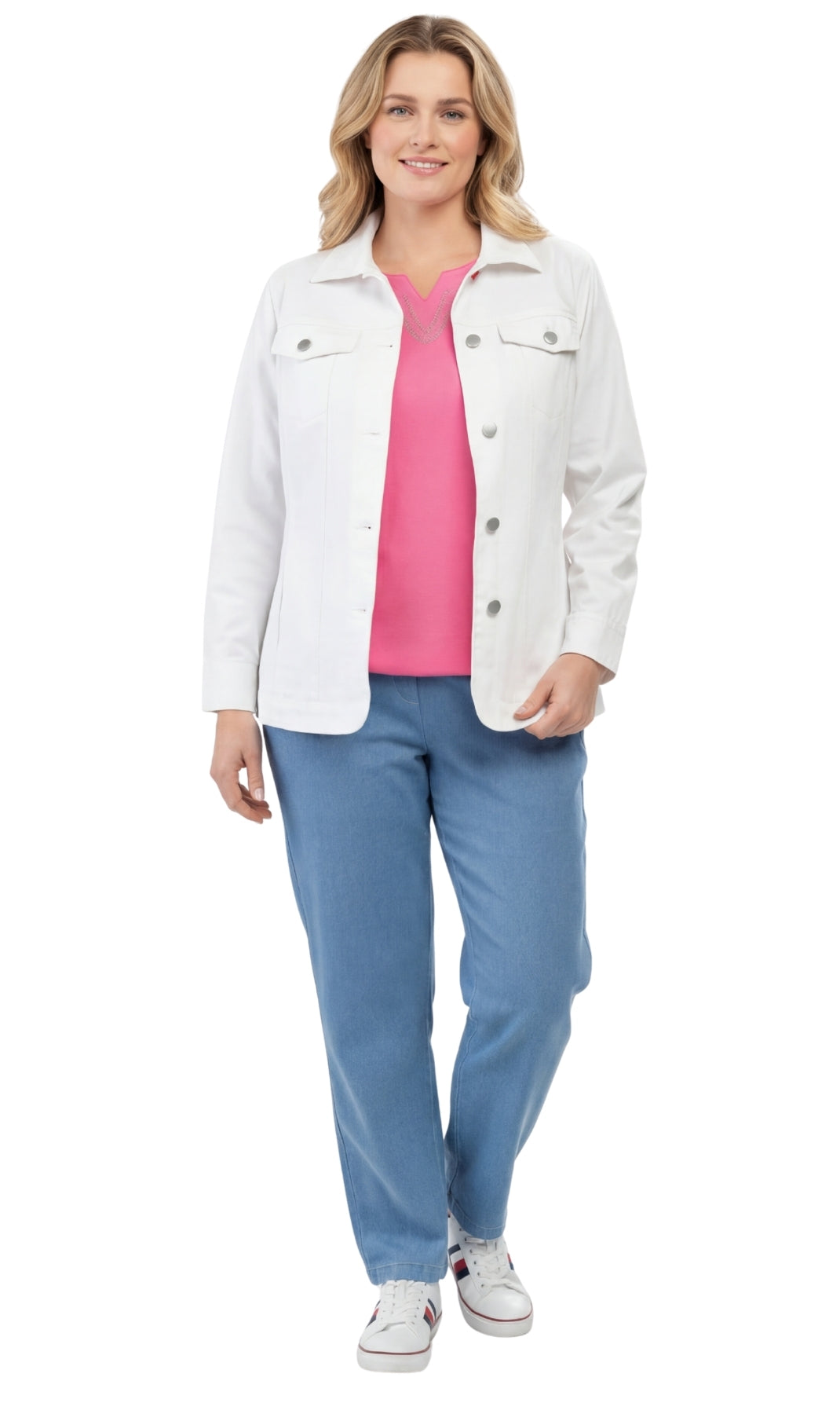 Turtle Bay Apparel Women's Button Front Brushed Twill Jacket