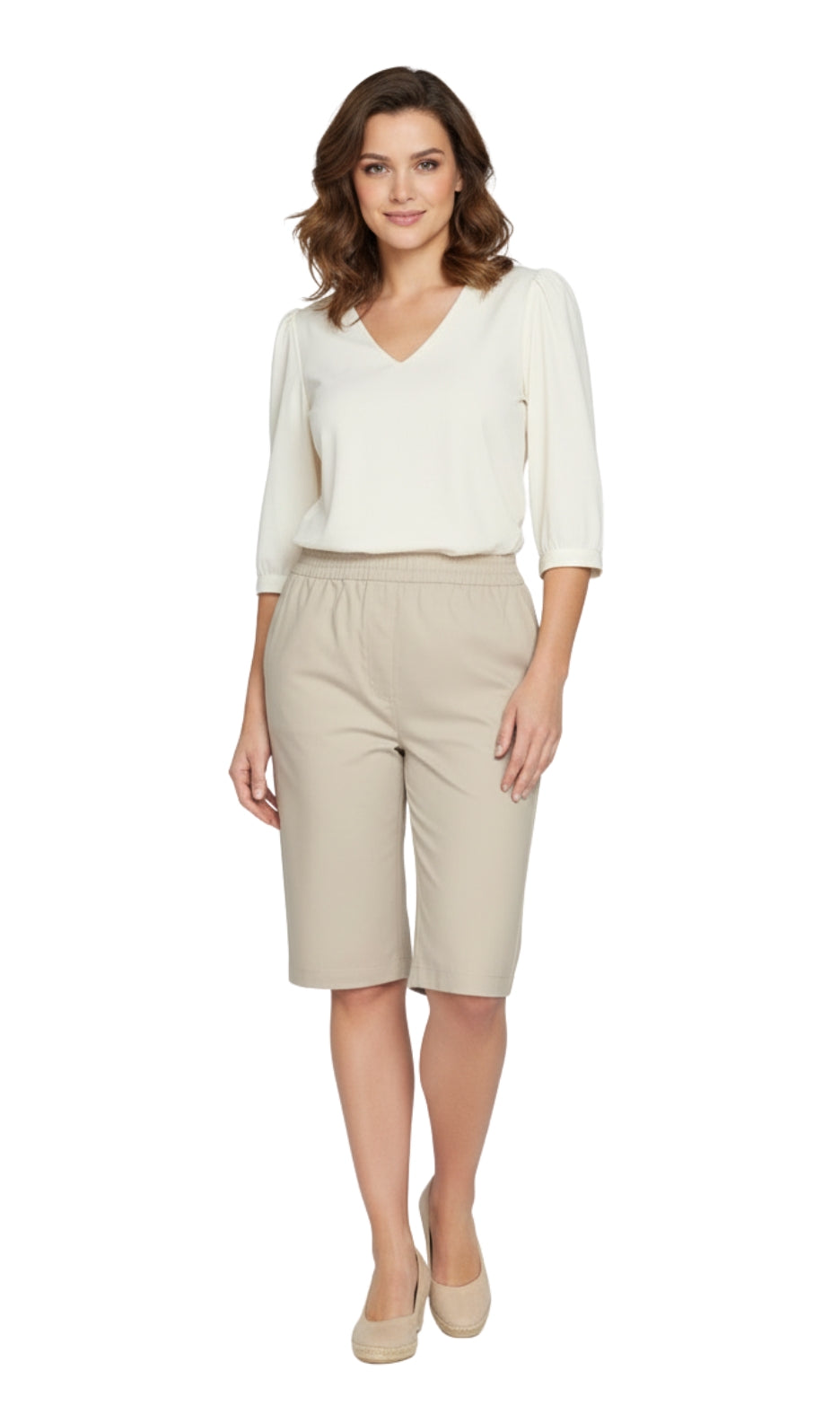 Women's Easy Pull on Bermuda Shorts in Denim and Twill 54