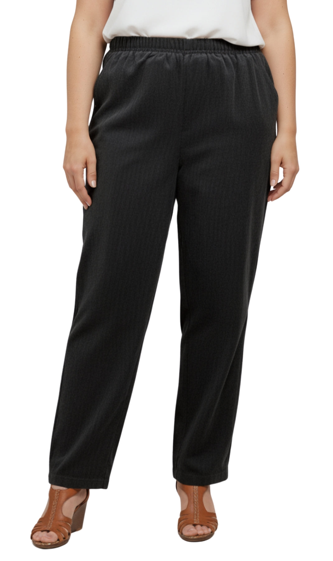 Womens Pull On Fine Wale Corduroy Pants with soft-covered elastic waist 6