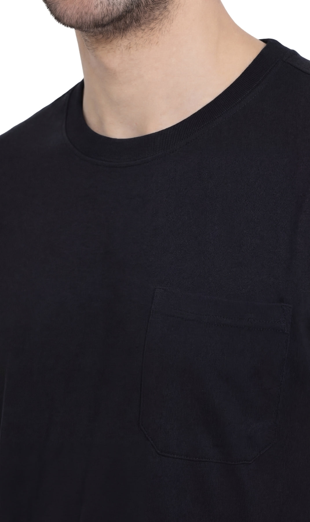 Men's Heavyweight Short Sleeve Crew Neck T-Shirt with Chest Pocket 28