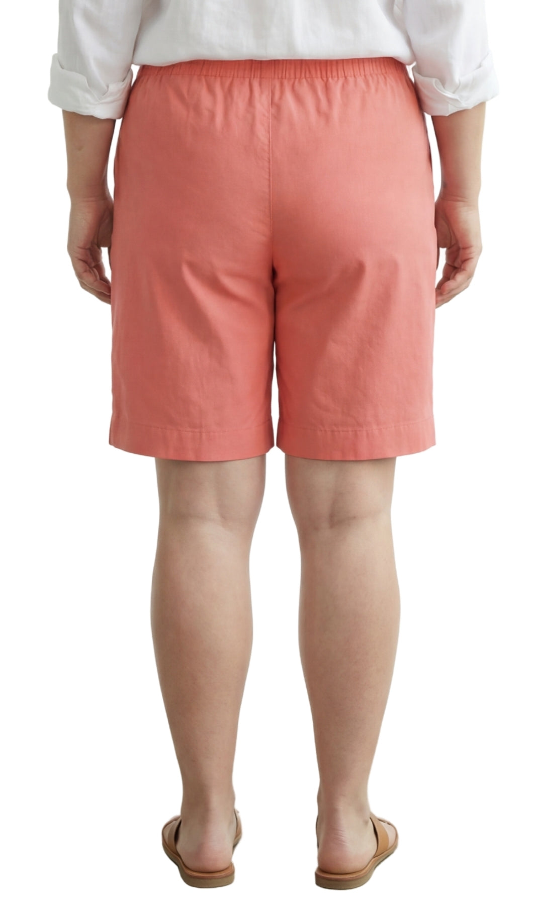 Women's Pull-On Denim and Twill Shorts — Stretch Waist No Zipper 24
