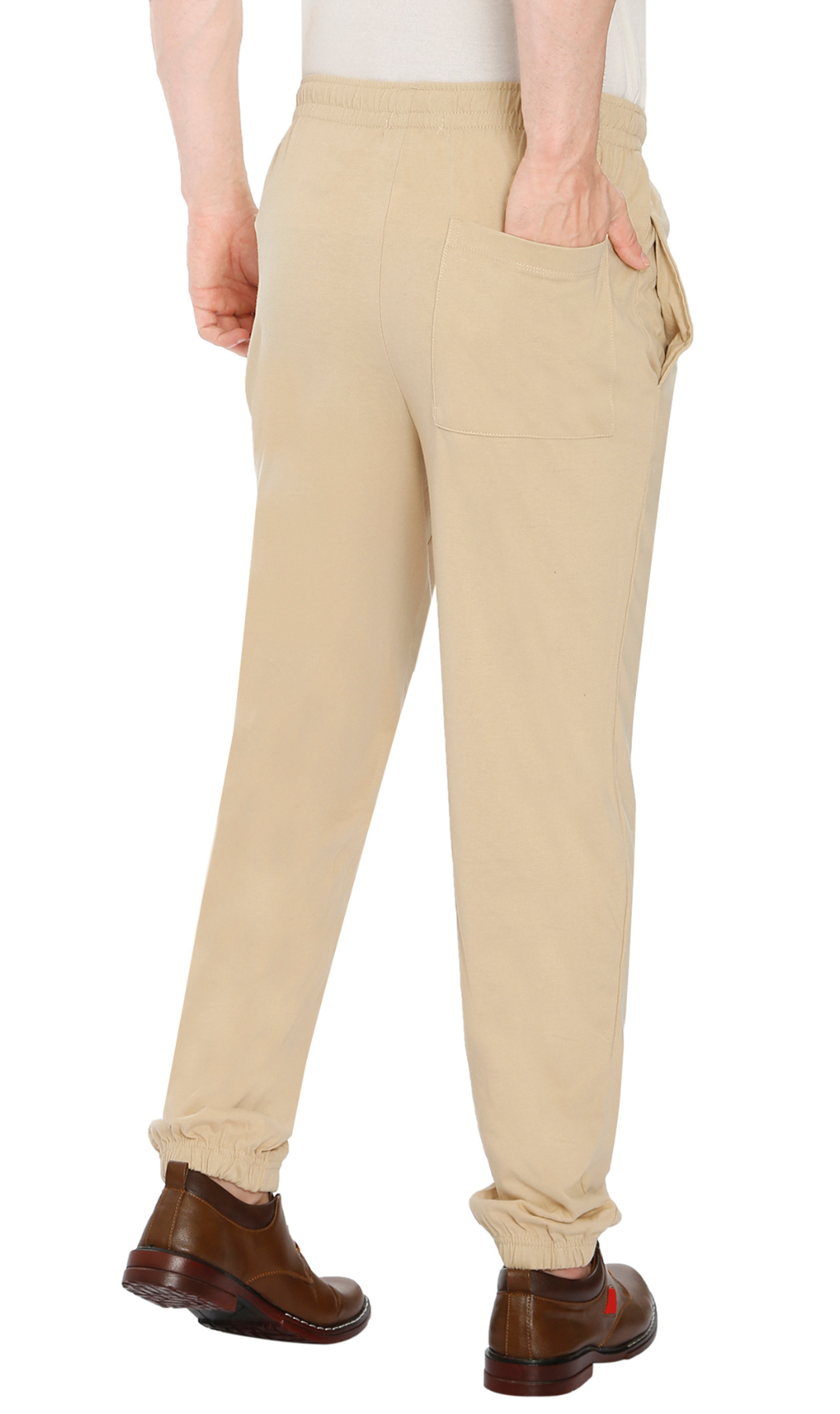 Mens Pull On Elastic Waist Knit Pants - Relaxed Dressing for Comfort 36