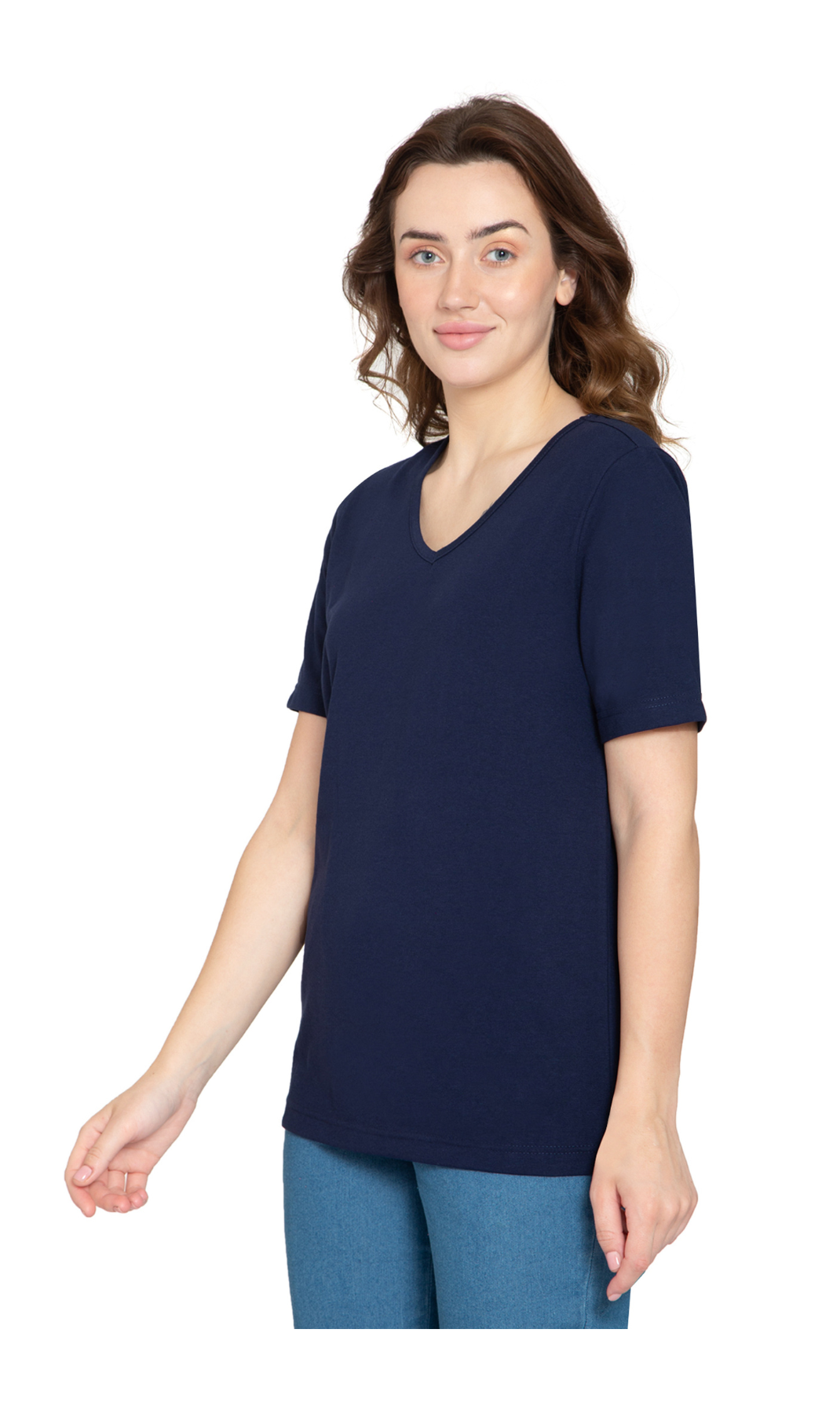 Women's Perfect Short-Sleeve V-Neck Tee Shirt - Cotton blend and Wrinkle Resistant 16