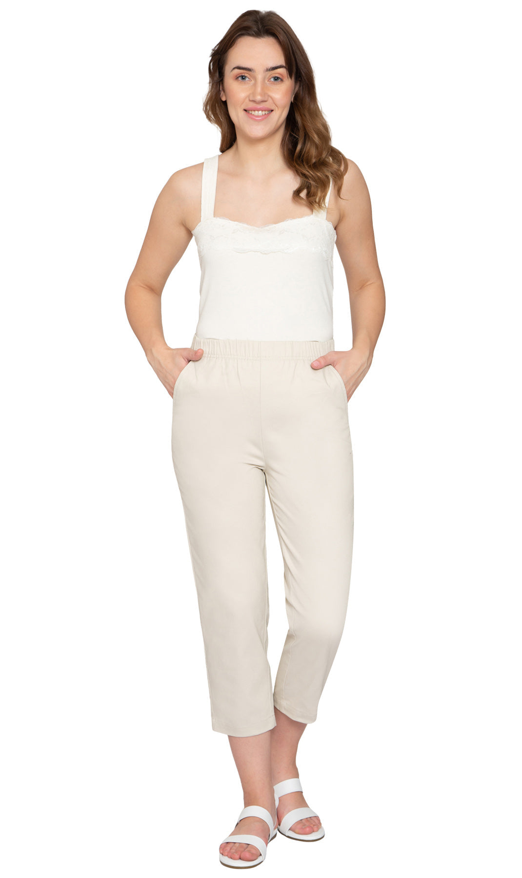 Turtle Bay Apparel Women's Lightweight Stretch Denim Capri Pants