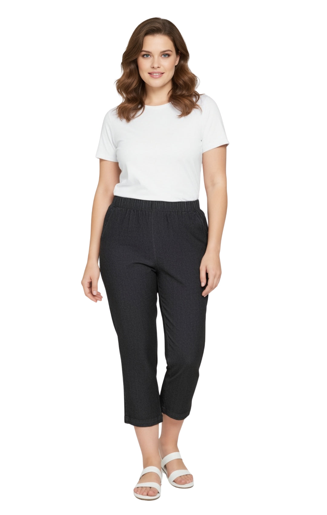 Women's Lightweight Stretch Denim Capri Pants – Comfortable Everyday Fit 33
