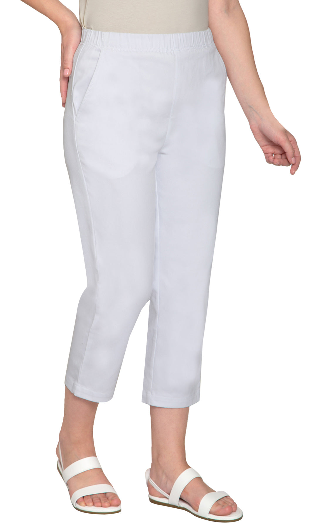 Women's Lightweight Stretch Denim Capri Pants – Comfortable Everyday Fit 42