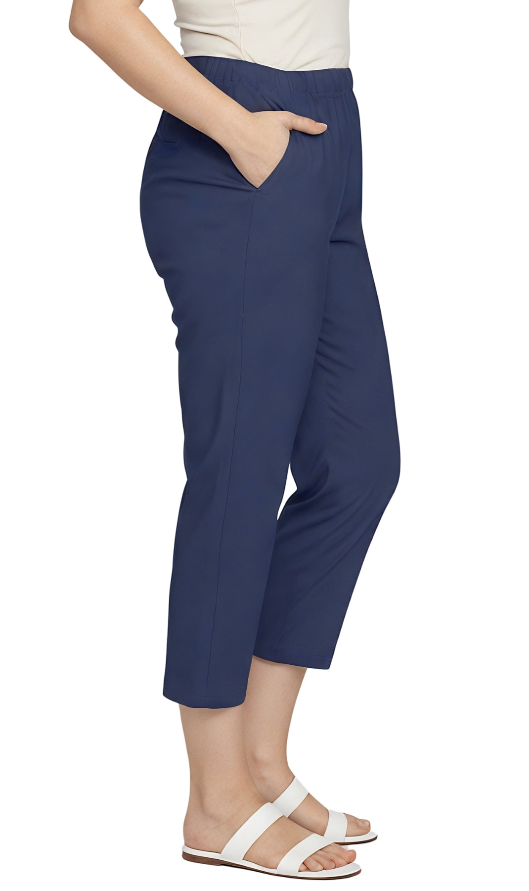 Women's Lightweight Stretch Denim Capri Pants – Comfortable Everyday Fit 47
