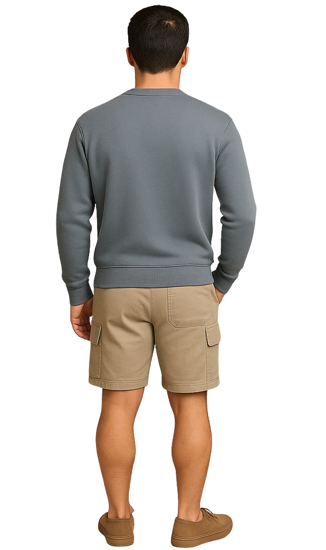 Mens 3-Pocket Fleece Sweatshirt with Raglan Seams, Chest Pocket and Tagless Neck 4