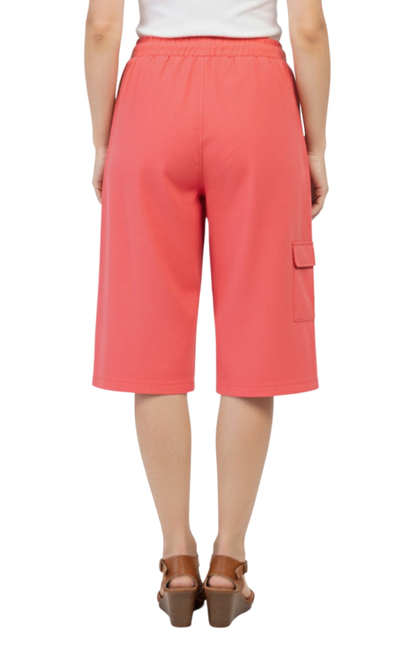 Women's 100% Calcutta Cotton Split Skirt Culottes with Cargo Pockets