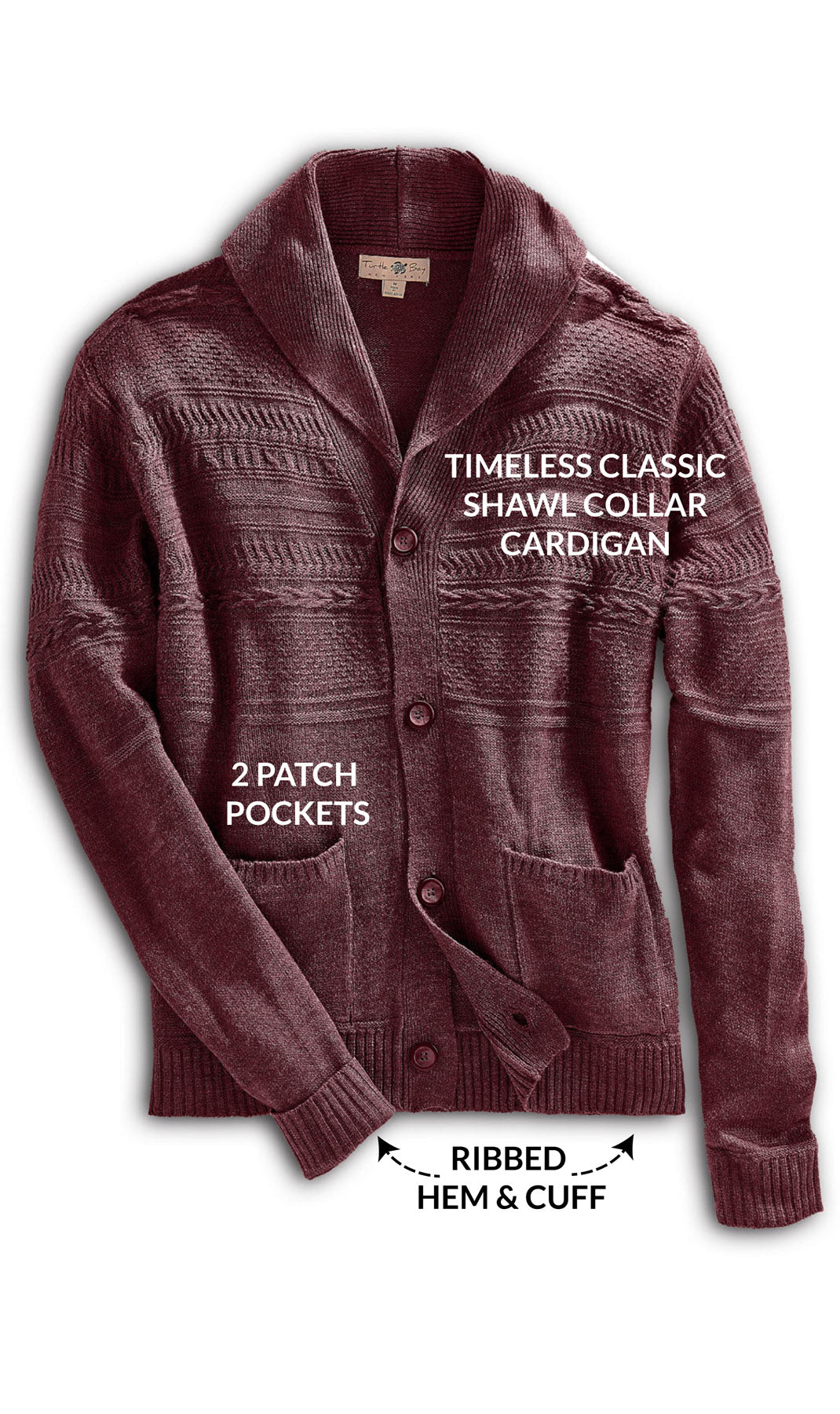 Men's Jacquard Knit Shawl Collar Cardigan Sweater 7