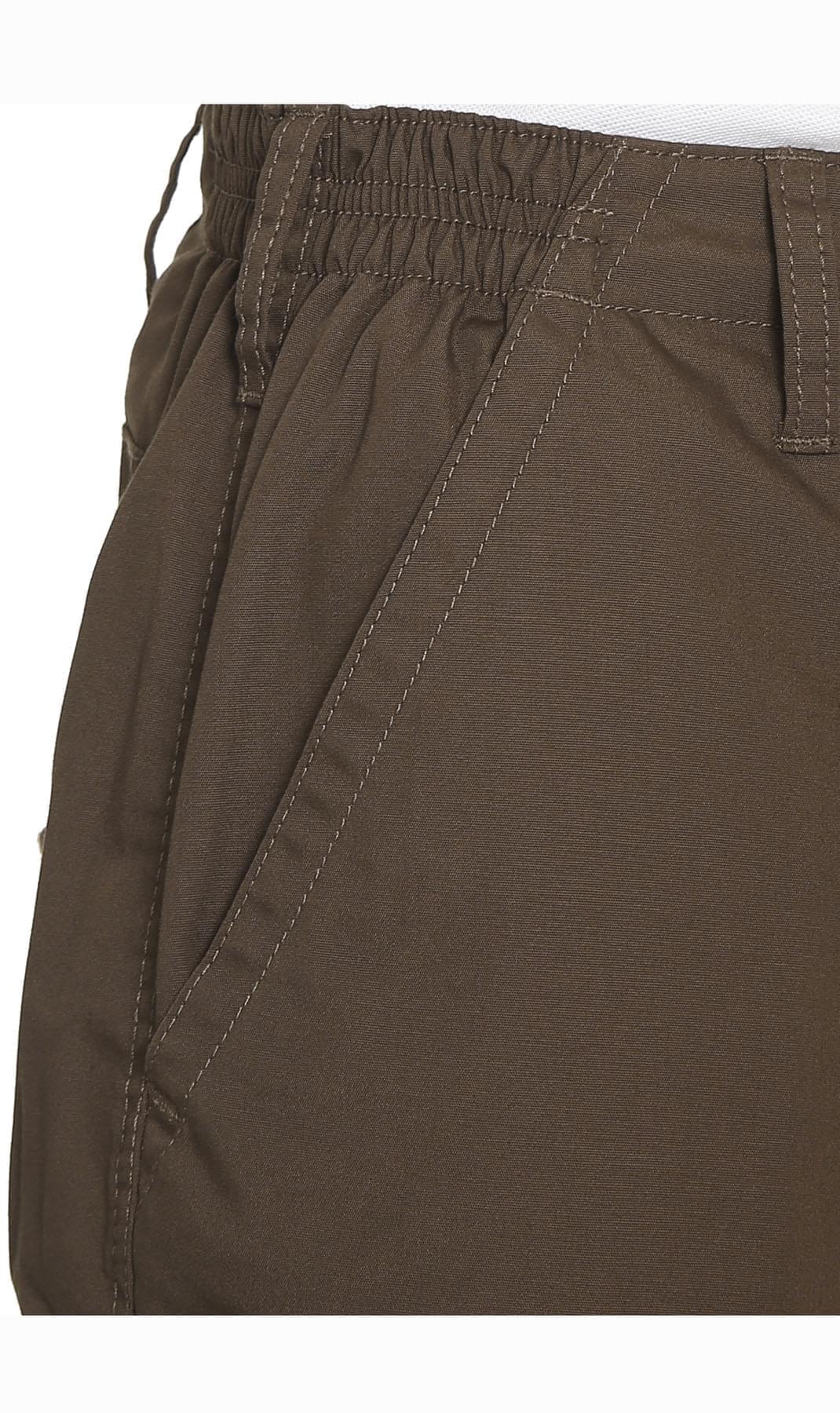 Men's Elastic Waist Cargo Shorts - Comfort and Functionality for Any Adventure Brown - Pocket -TURTLE BAY APPAREL