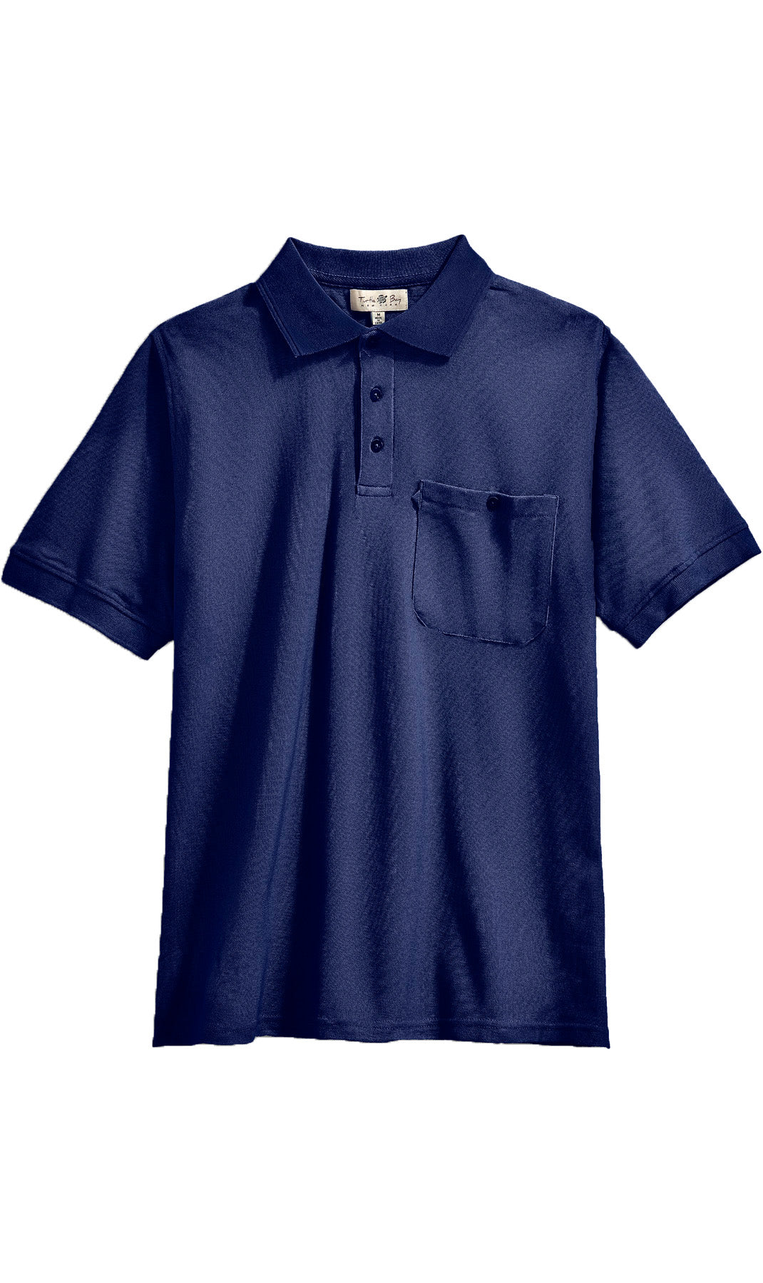 Men's Short Sleeve Pique Polo Shirt in Cotton Blend with Front Pocket 17