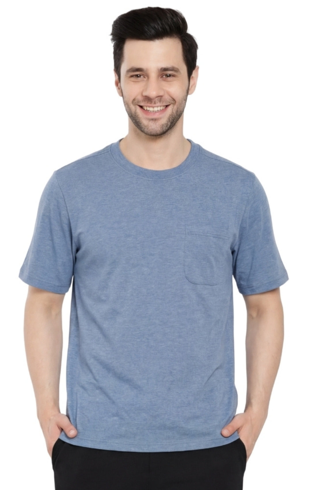 Turtle Bay Apparel Men's Heavyweight Short Sleeve Crew Neck with Pocket T-Shirt