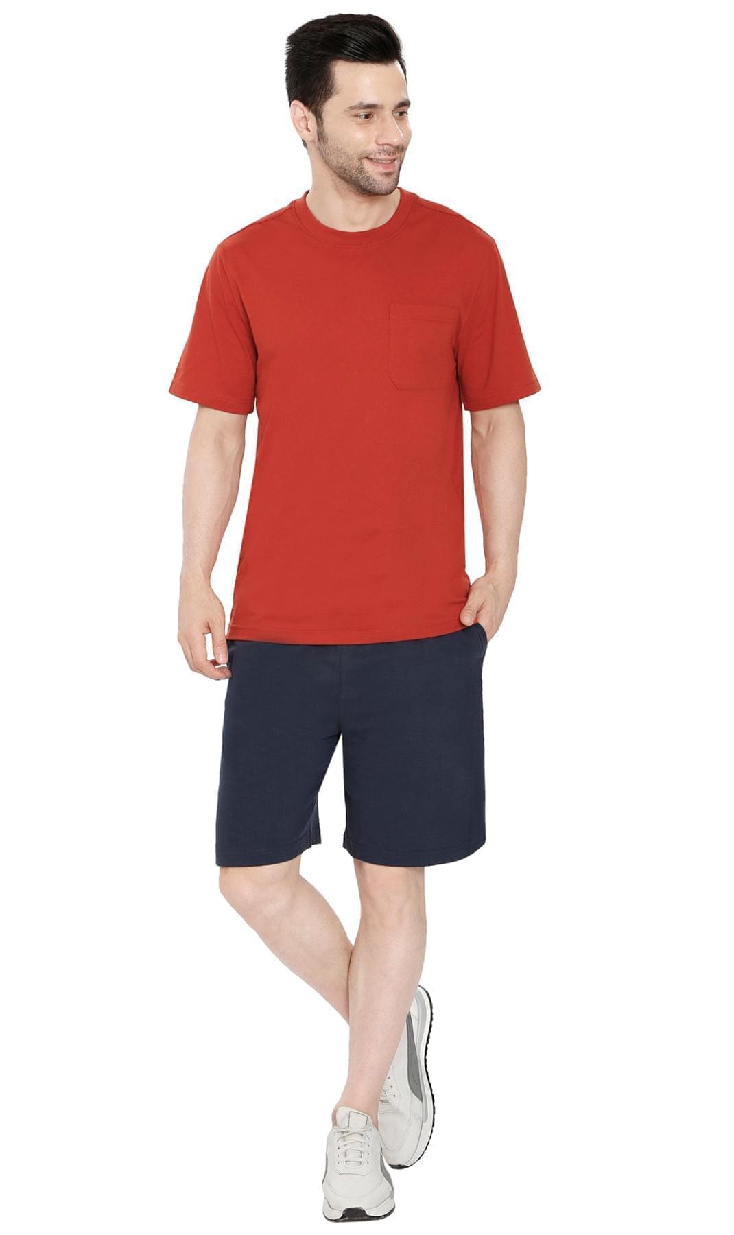 Men's Crew Neck Pocket Tee Shirt - Sturdy Jersey Keeps Its Shape- Full- TURTLE BAY APPAREL