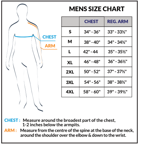 Size chart -Men's Sleeveless T-Shirt with Pocket - Cool Off in Our Tough Tank TURTLE BAY APPAREL