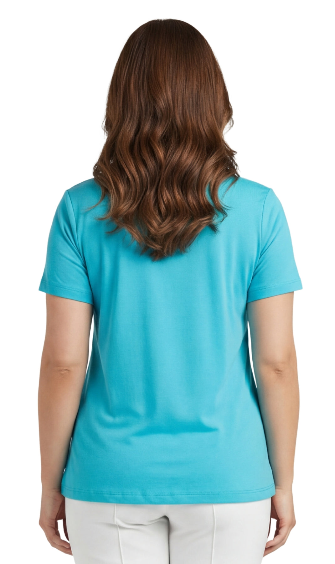 Turtle Bay Apparel Women's Relaxed Fit Short-Sleeve Crew neck knit Tee Shirt