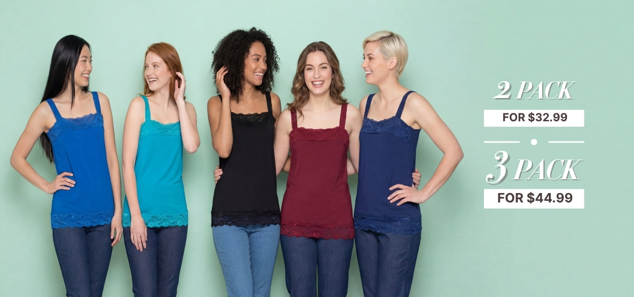 Turtle Bay New York Women's_Lacey_Trim_Tank_Top multipacks combo pack