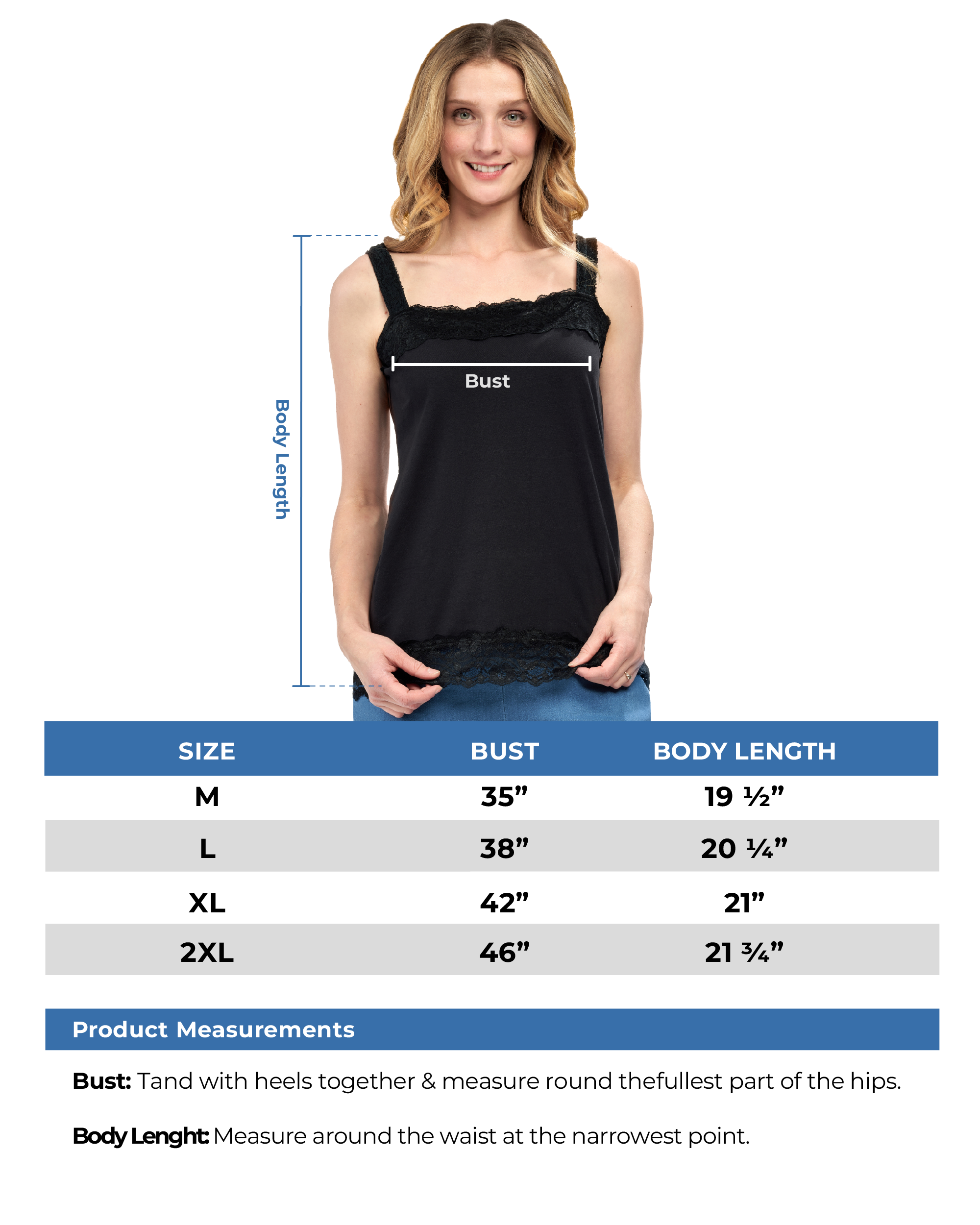 Women's Lacey Trim Cotton Blend Tank Top 4